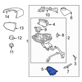 Volvo OE - Front Left Lower Inner Door Mirror Cover
