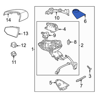 Volvo OE - Front Left Upper Inner Door Mirror Cover