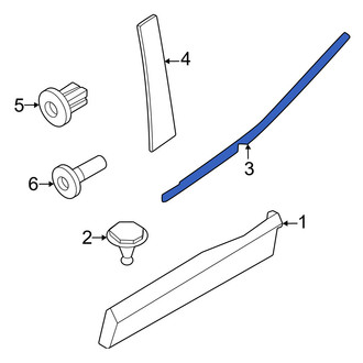 Volvo OE - Rear Left Door Belt Molding