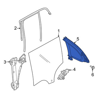 Volvo OE - Rear Left Vent Window Assembly