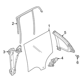 Volvo OE - Rear Door - Glass & Hardware