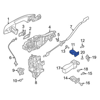Volvo OE - Rear Left Upper Door Hinge