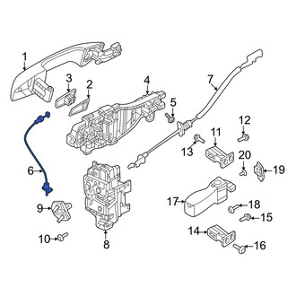 Volvo OE - Rear Outer Door Latch Cable