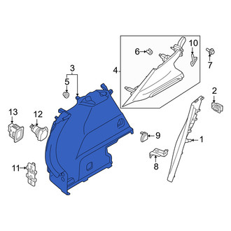 Volvo OE - Rear Left Lower Interior Quarter Panel Trim Panel