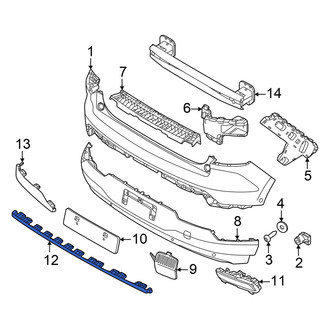 Volvo OE - Rear Center Bumper Trim