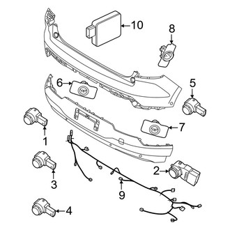 Volvo OE - Rear Bumper - Electrical Components
