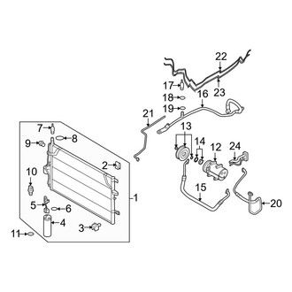 Volvo OE - Air Conditioner & Heater - Condenser, Compressor & Lines (3.2)