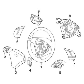Volvo OE - Steering Wheel & Trim (3-Spoke, w/o Executive Package, with Road & Traffic)