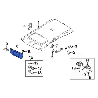 Volvo OE - Right Sun Visor