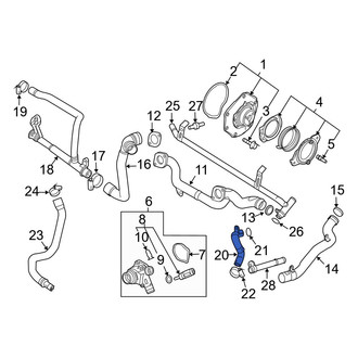 Volvo OE - Right Engine Coolant Pipe