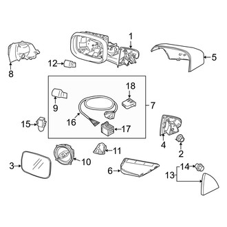 Volvo OE - Front Door - Outside Mirrors (W/O Blind Spot System, W/O Power Folding)