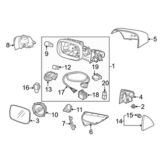 Volvo OE - Front Door - Outside Mirrors (With Blind Spot System)