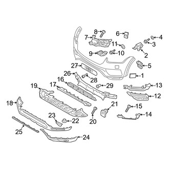 Volvo OE - Front Bumper - Bumper & Components (Trim & Brackets), (T5 Inscription / T5 Momentum / T6 First Edition / T6 Inscription / T6 Momentum / T8 Inscription / T8 Momentum)