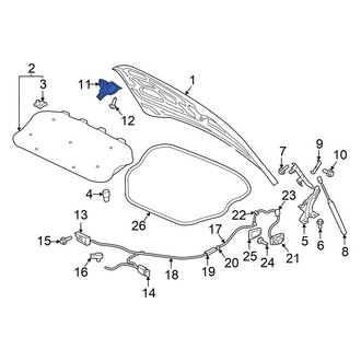 Volvo OE - Front Right Hood Safety Catch