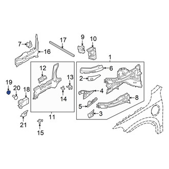 Volvo OE - Frame Side Member Crossmember Nut