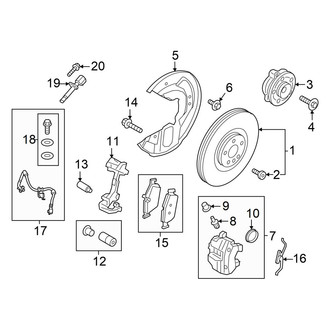 Volvo OE - Front Suspension - Brake Components (19" Brakes)