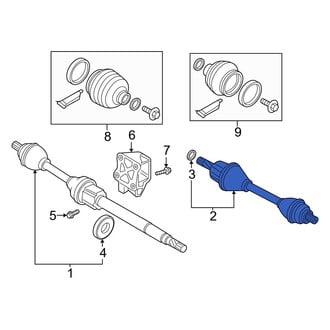 Volvo OE - Front Left CV Axle Assembly