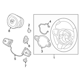 Volvo OE - Steering Wheel & Trim (Leather), (B5 Core / B5 Plus / B5 Ultra / B6 Core / B6 Plus / B6 Ultra)