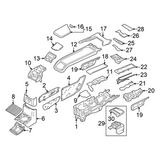 Volvo OE - Front Console (Console & Trim, to CH# 348732), (T8 Inscription / T8 Momentum / T8 R-Design)