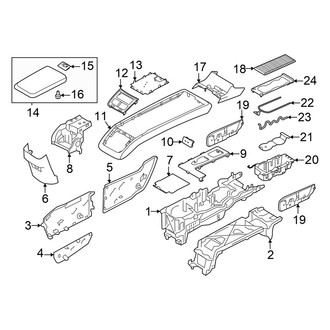 Volvo OE - Front Console (Console & Trim, from CH# 348733), (B5 Core / B5 Plus / B5 Ultra / B6 Core / B6 Plus / B6 Ultra)