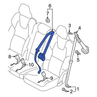 Volvo OE - Center Right Seat Belt Lap and Shoulder Belt