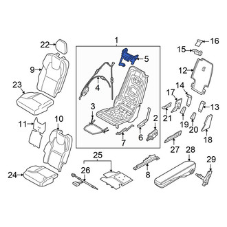 Volvo OE - Center Left Folding Seat Latch Release Handle