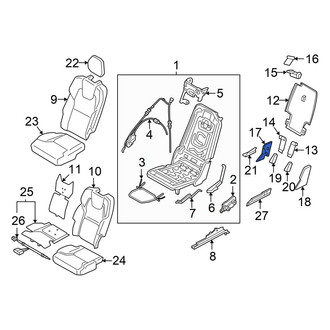 Volvo OE - Center Right Outer Seat Back Recliner Adjustment Mechanism Cover