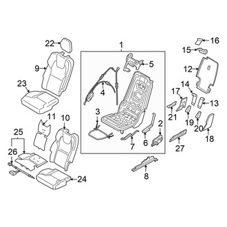 Volvo OE - Seats & Tracks - Rear Seat Components (2nd Row, Outer Seat Components, With 7 Seat Option)