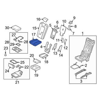 Volvo OE - Center Seat Cover