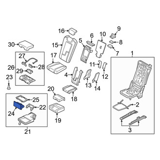 Volvo OE - Center Seat Armrest Cup Holder