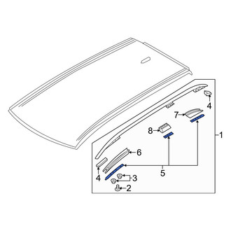 Volvo OE - Right Center Roof Luggage Carrier Side Rail Seal Kit