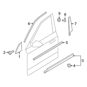 Volvo OE - Front Door - Exterior Trim (Factory), (T5 R-Design / T6 R-Design / T8 R-Design)