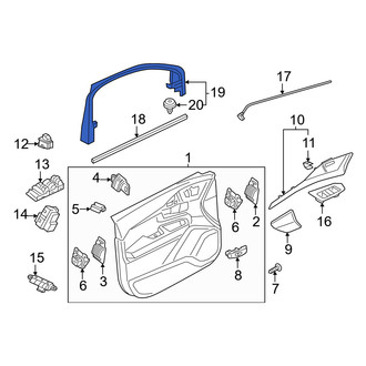 Volvo OE - Front Left Door Window Molding