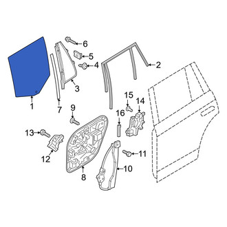 Volvo OE - Rear Left Door Glass