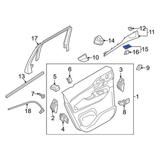 Volvo OE - Rear Right Door Switch Trim Panel
