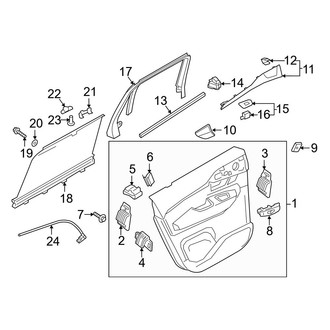 Volvo OE - Rear Door - Interior Trim (To CH# 348732, With Sunshade)
