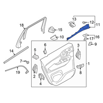 Volvo OE - Rear Left Door Trim Molding