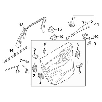 Volvo OE - Rear Door - Interior Trim (From CH# 348733, W/O Sunshade)