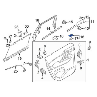 Volvo OE - Rear Left Door Switch Trim Panel