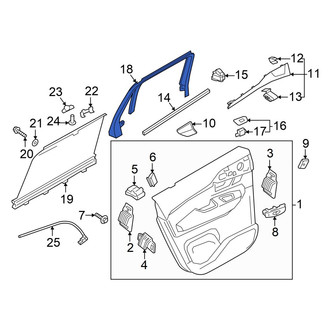 Volvo OE - Rear Left Door Window Molding