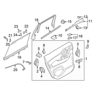 Volvo OE - Rear Door - Interior Trim (From CH# 348733, With Sunshade)