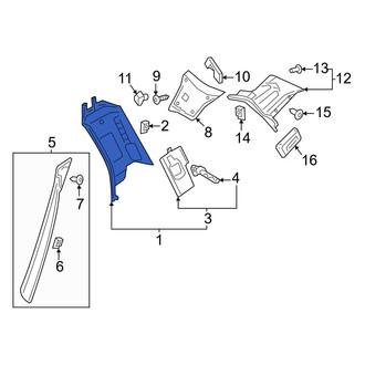 Volvo OE - Rear Left Upper Interior Quarter Panel Trim Panel