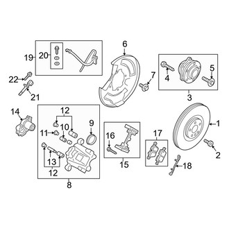 Volvo OE - Rear Suspension - Brake Components (T5 Momentum / T6 Inscription / T6 Momentum / T8 Recharge Inscription / T8 Recharge Inscription Expression / T8 Recharge R-Design AWD)