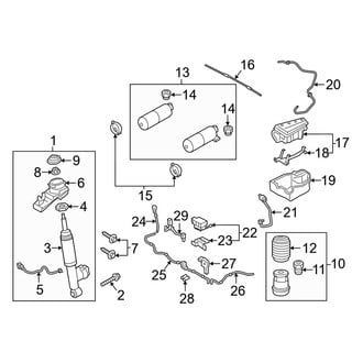 Volvo OE - Rear Suspension - Shocks & Components (With Auto Level), (AWD)