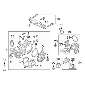 Volvo OE - Rear Suspension - Axle & Differential (T5 Inscription / T5 Momentum / T5 R-Design / T6 First Edition / T6 Inscription / T6 Momentum / T6 R-Design AWD)