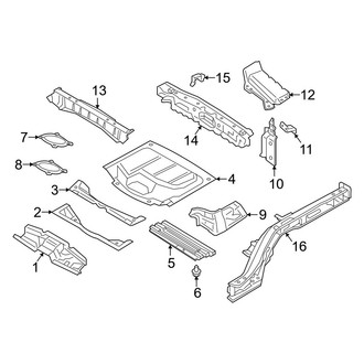 Volvo OE - Rear Body & Floor - Floor & Rails (T8 Core / T8 Plus / T8 Ultra)