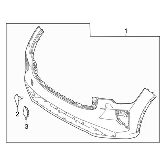 Volvo OE - Front Bumper - Bumper & Components (From CH# 348733, W/O Dark Theme, Bumper Cover)