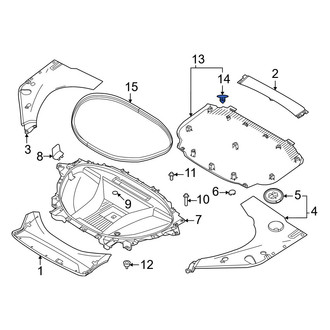 Volvo OE - Trunk Floor Access Cover Clip