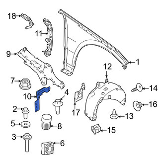 Volvo OE - Front Right Fender Bracket