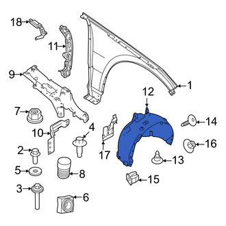 Volvo OE - Front Left Fender Splash Shield